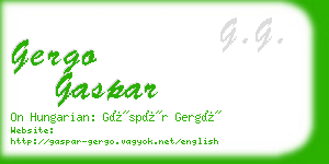 gergo gaspar business card